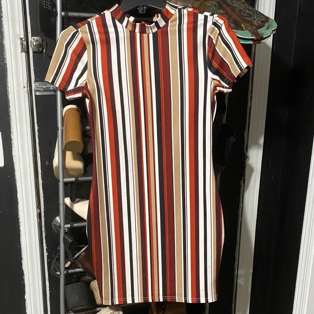 SHEIN Multicolor Striped Mini Dress